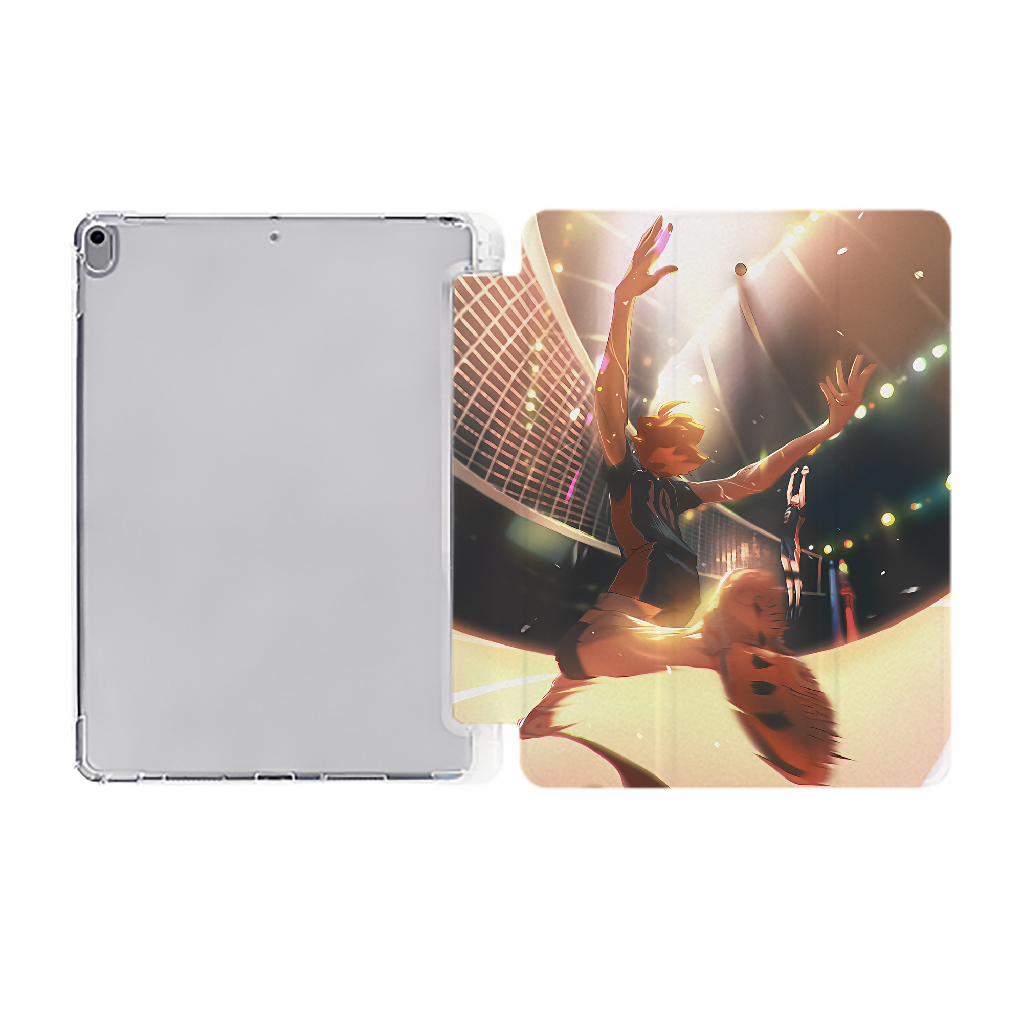 （画像用） ハイキュー!! Haikyu!! IPad ケース ペン収納付き 三つ折りスタンド PUレザー×シリコン 対応機種9.5/10.5/10.9インチ